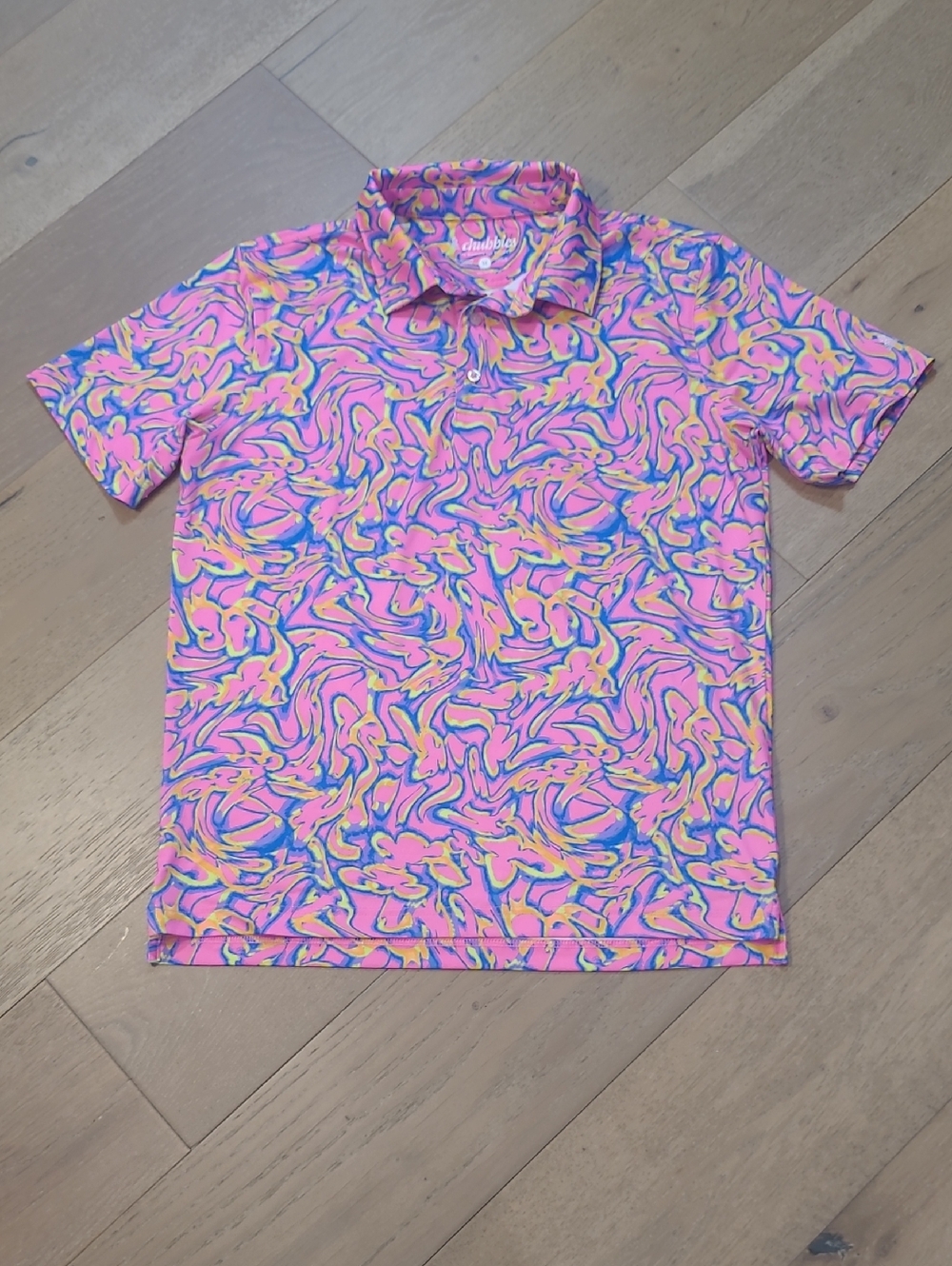EUC chubbies Shirt Men's sz M Lost My Marble 1/4 Button Short Sleeve Polo Shirt
